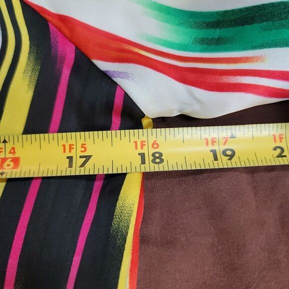 Vibrant abstract long sleeve blouse - size small by Patterson J. Kincaid - Picture 6 of 10